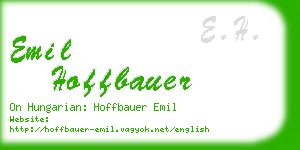 emil hoffbauer business card